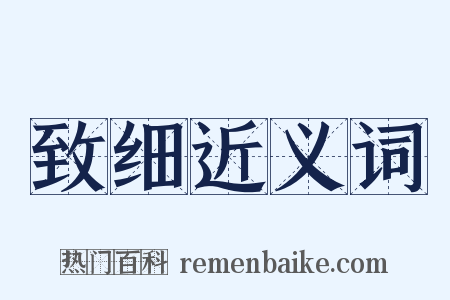 致细近义词是什么意思的图片